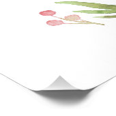 Gepersonaliseerde "Charlotte" Waterverf Skunk & Fl Perfect Poster (Hoek)