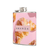 Gepersonaliseerde charmante croissantdelight heupfles (Links)