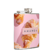 Gepersonaliseerde charmante croissantdelight heupfles (Rechts)