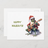 Gepersonaliseerde charmante grappige kerst kikker  briefkaart (Voorkant / Achterkant)