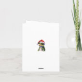 Gepersonaliseerde charmante grappige kerst kikker feestdagen kaart (Achterkant)