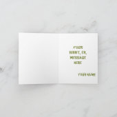 Gepersonaliseerde charmante grappige kerst kikker feestdagen kaart (Binnen)