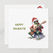 Gepersonaliseerde charmante grappige kerst kikker  feestdagenkaart (Voorkant / Achterkant)