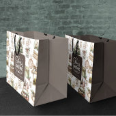 Gepersonaliseerde Charmante Winter Scene Groot Cadeauzakje