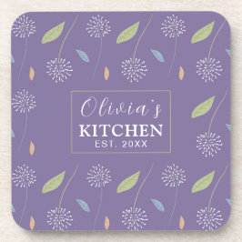 Gepersonaliseerde Charming Floral Wallpaper Bier Onderzetter
