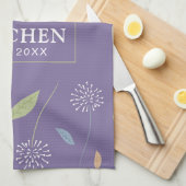 Gepersonaliseerde Charming Floral Wallpaper Theedoek (Quarter Fold)