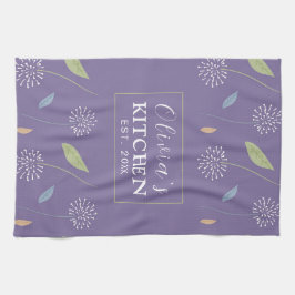 Gepersonaliseerde Charming Floral Wallpaper Theedoek