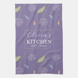 Gepersonaliseerde Charming Floral Wallpaper Theedoek