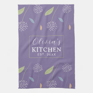 Gepersonaliseerde Charming Floral Wallpaper Theedoek