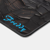 Gepersonaliseerde Charred Wood Afbeelding Desk Mat (Hoek)