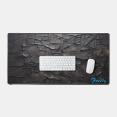 Gepersonaliseerde Charred Wood Afbeelding Desk Mat (Keyboard & Muis)