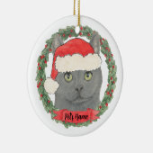 Gepersonaliseerde Chartreux Chartreuse Cat Keramisch Ornament (Rechts)