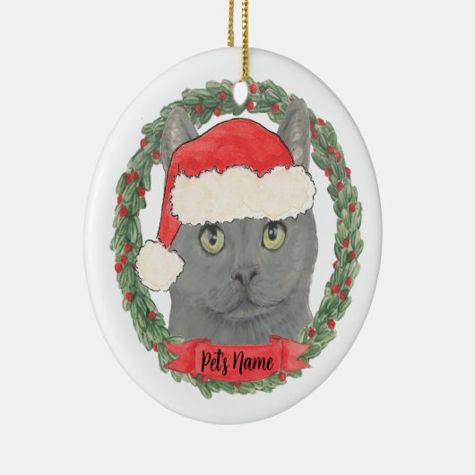 Gepersonaliseerde Chartreux Chartreuse Cat Keramisch Ornament (Rechts)