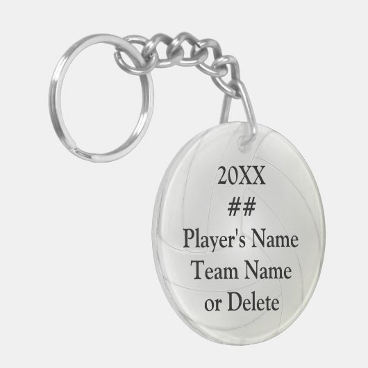 Gepersonaliseerde Cheap Volleyball Senior Night Gi Sleutelhanger (Voorkant Links)