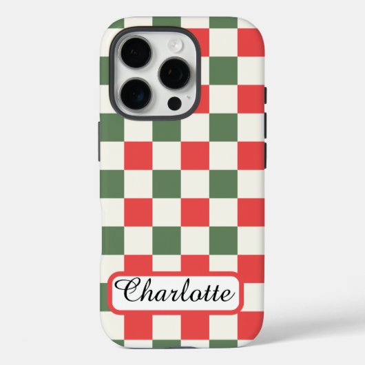 Gepersonaliseerde Checkerboard iPhone / iPad case (Achterkant)