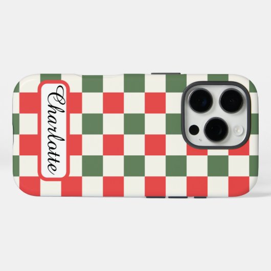 Gepersonaliseerde Checkerboard iPhone / iPad case (Achterkant (horizontaal))
