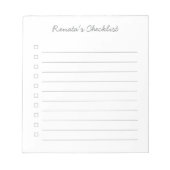 Gepersonaliseerde checklist - Notitieblok van 40 p (Voorkant)