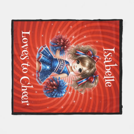 Gepersonaliseerde Cheer Blanket Fleece Deken (Voorkant (Horizontaal))