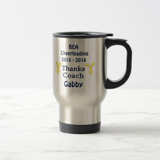 Gepersonaliseerde Cheer Coach-cadeaus met vier tek Reisbeker (Rechts)