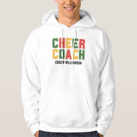Gepersonaliseerde CHEER COACH Hoodie (Voorkant)