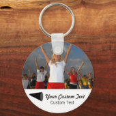 Gepersonaliseerde Cheer Foto Cheerlead Team Spirit Sleutelhanger (Voorkant)