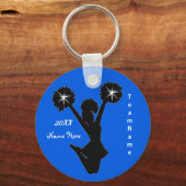Gepersonaliseerde Cheer Squad-cadeaus met drie tek Sleutelhanger (Voorkant)