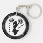 Gepersonaliseerde Cheerlead Gifts. 2 Sided Cheer Sleutelhanger (Achterkant)