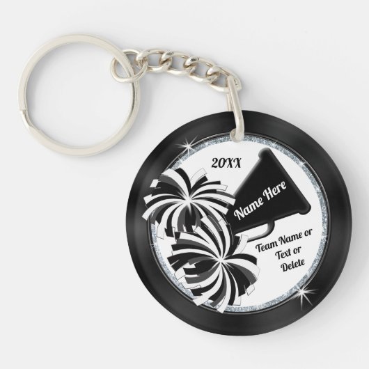Gepersonaliseerde Cheerlead Gifts. 2 Sided Cheer Sleutelhanger (Voorkant)