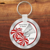 Gepersonaliseerde Cheerleader Gift-ideeën, rood en Sleutelhanger (Voorkant)