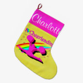  GEPERSONALISEERDE CHEERLEADER KERSTKOUS GROTE KERSTSOK (Voorkant (Hangend))