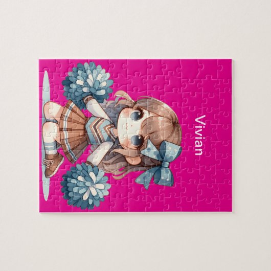 Gepersonaliseerde cheerleader legpuzzel (Horizontaal)