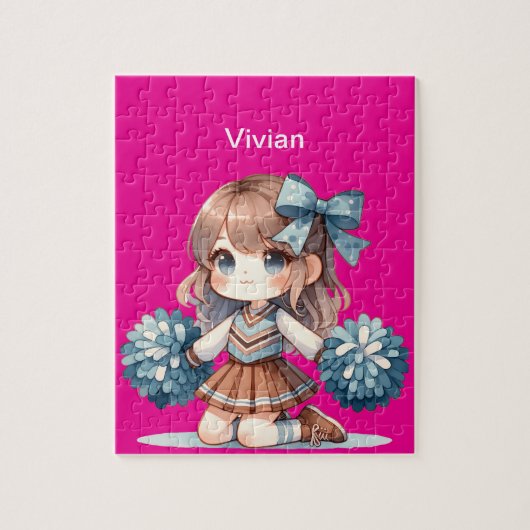 Gepersonaliseerde cheerleader legpuzzel (Verticaal)