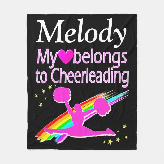 GEPERSONALISEERDE CHEERLEADER LOVE FLEECE DEKEN (Voorkant)