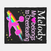 GEPERSONALISEERDE CHEERLEADER LOVE FLEECE DEKEN (Voorkant (Horizontaal))