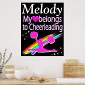GEPERSONALISEERDE CHEERLEADER LOVE POSTER (Keuken)