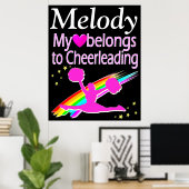 GEPERSONALISEERDE CHEERLEADER LOVE POSTER (Thuiskantoor)