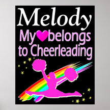 GEPERSONALISEERDE CHEERLEADER LOVE POSTER