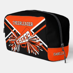 Gepersonaliseerde Cheerleader   Oranje, Zwart, Wit Toilettasje