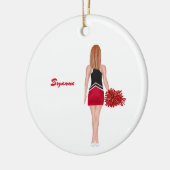 Gepersonaliseerde Cheerleader Ornament-Red Hair Keramisch Ornament (Links)