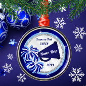 Gepersonaliseerde Cheerleader Ornaments, Blues, Wh Metalen Ornament
