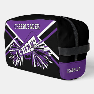 Gepersonaliseerde Cheerleader   Paars, Zwart, Wit Toilettasje