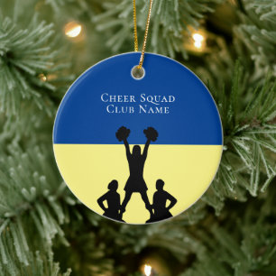 Gepersonaliseerde cheerleading elke kleur Kerstmis Keramisch Ornament