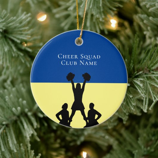 Gepersonaliseerde cheerleading elke kleur Kerstmis Keramisch Ornament (Boom)
