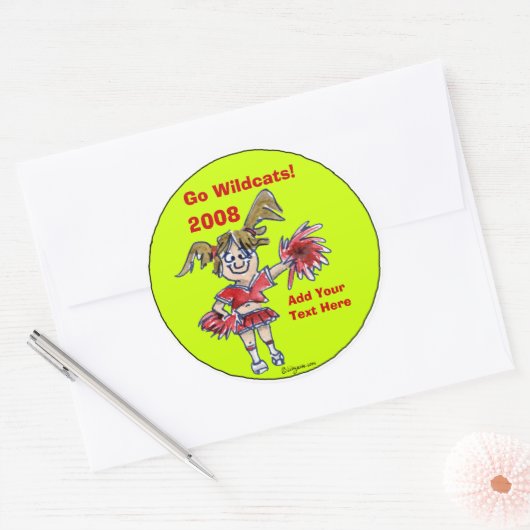 Gepersonaliseerde cheerleading Sticker (Envelop)