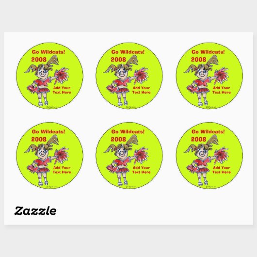Gepersonaliseerde cheerleading Sticker (Vel)