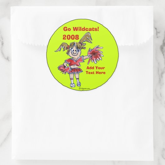 Gepersonaliseerde cheerleading Sticker (Tas)