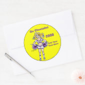 Gepersonaliseerde cheerleading Sticker 4 (Envelop)