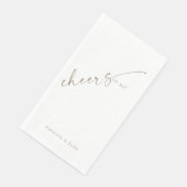 Gepersonaliseerde Cheers to Us Wedding Guest Napki Servet (Hoek)