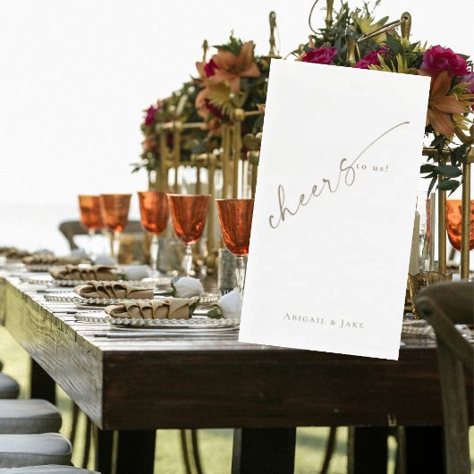 Gepersonaliseerde Cheers to Us Wedding Guest Napki Servet