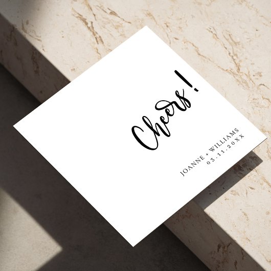 Gepersonaliseerde Cheers Trouwservetten Custom Dec Servet